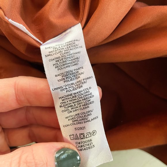 LOFT Copper Faux Leather Skirt Size 12 - Picture 6 of 8